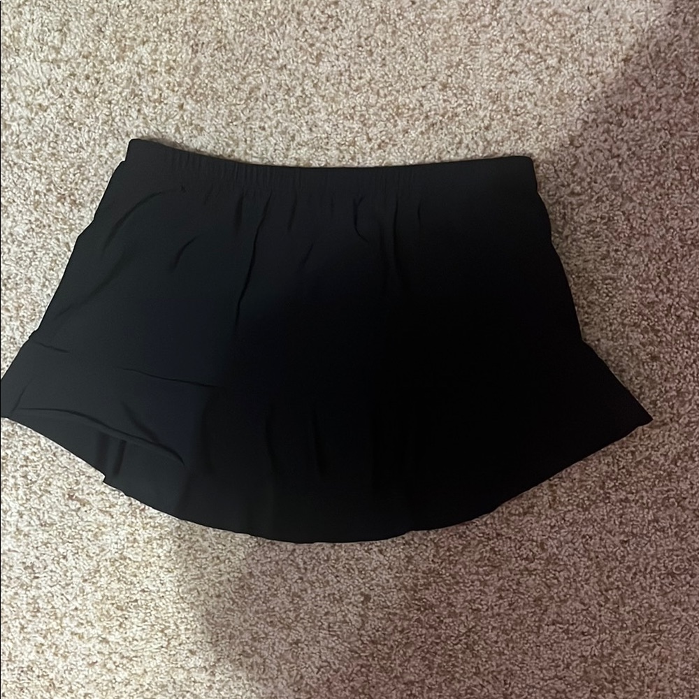 Black Mini Skater Skirt Casual